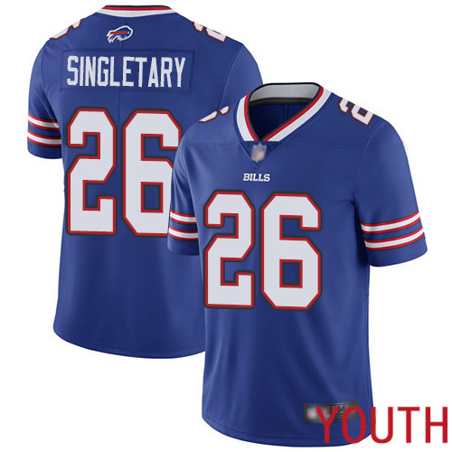 Youth Buffalo Bills 26 Devin Singletary Royal Blue Team Color Vapor Untouchable Limited Player NFL Jersey